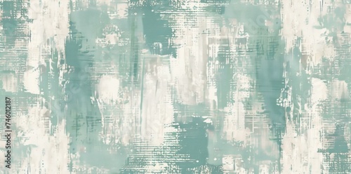 Abstract Green and White Paint Wallpaper