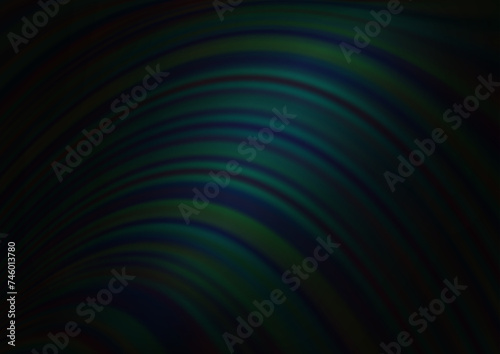 Dark Black vector background with bent ribbons.