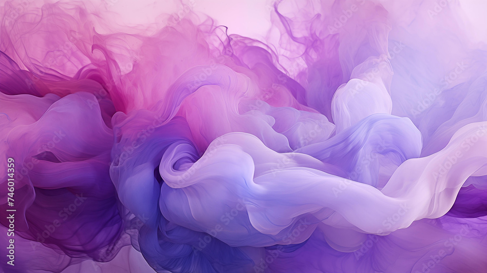 Abstract Waves in Soft Purple and Pink Hues	
