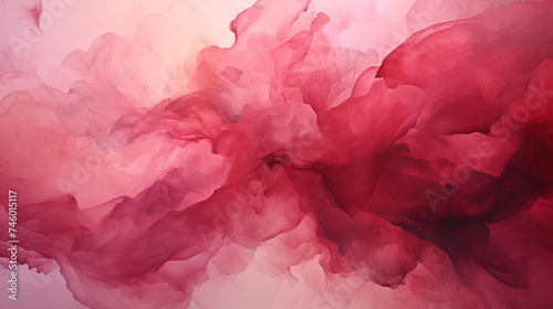 Intense Wine Red Color abstract watercolor background