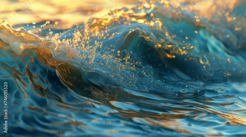 Close Up of a Wave in the Ocean