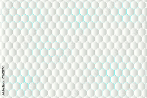 blue white hexagon background vector 