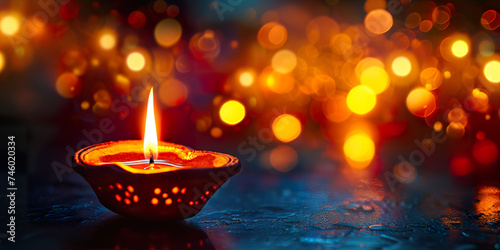 Diwali candle background. festival of lights