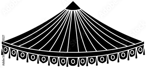 carnival illustration circus silhouette festival logo tent icon amusement outline entertainment fair show performance cirque arena event festive marquee shape of show performance for vector graphic ba