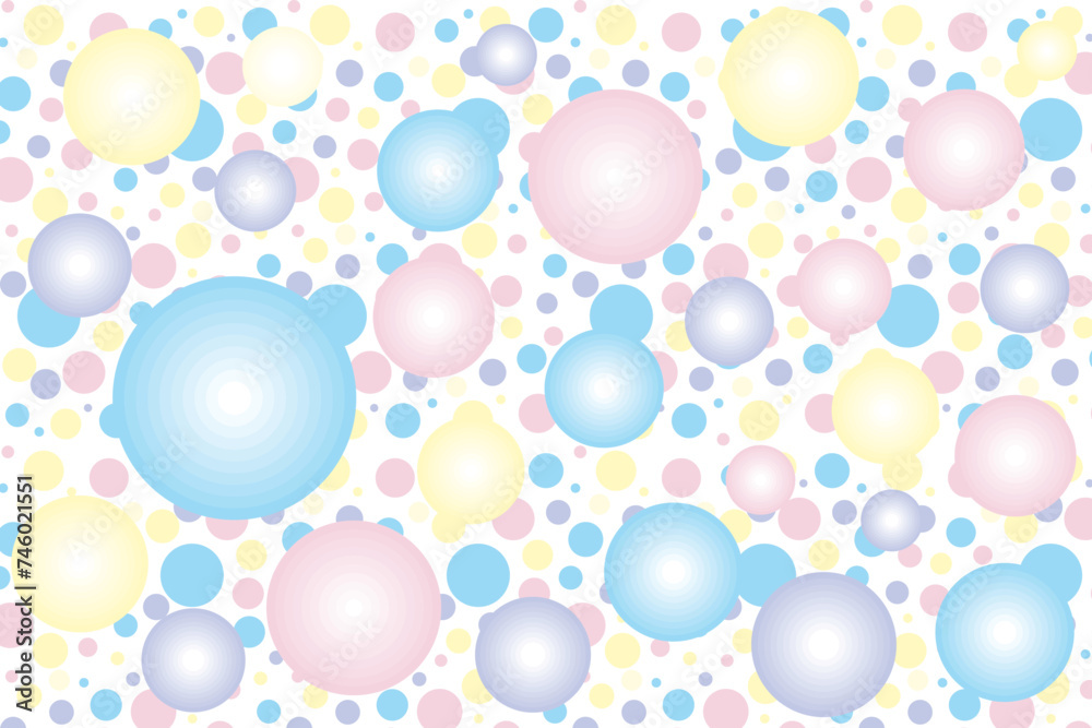 illustration pattern of the multicolor circle on white background.