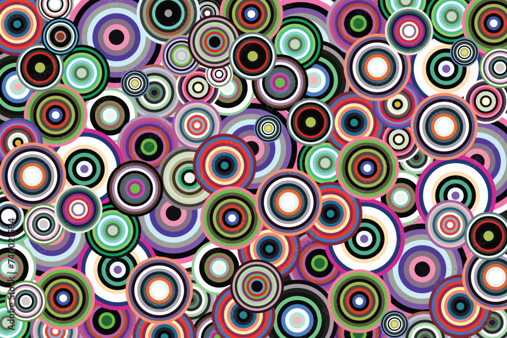 illustration pattern of the circle multicolor background.
