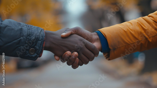 Trust and Connection: Business Mentor Handshake with Young Mentee, Showing Collaboration and Growth in Professional Relationship