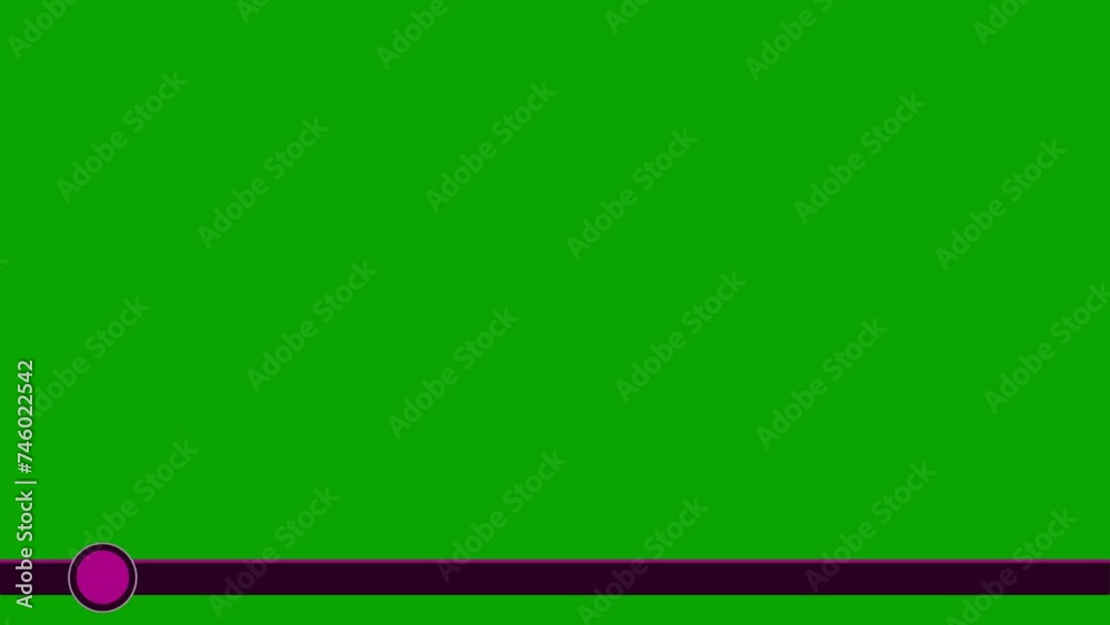 Small purple lower third elongated on green background, signboard banner, running news text template