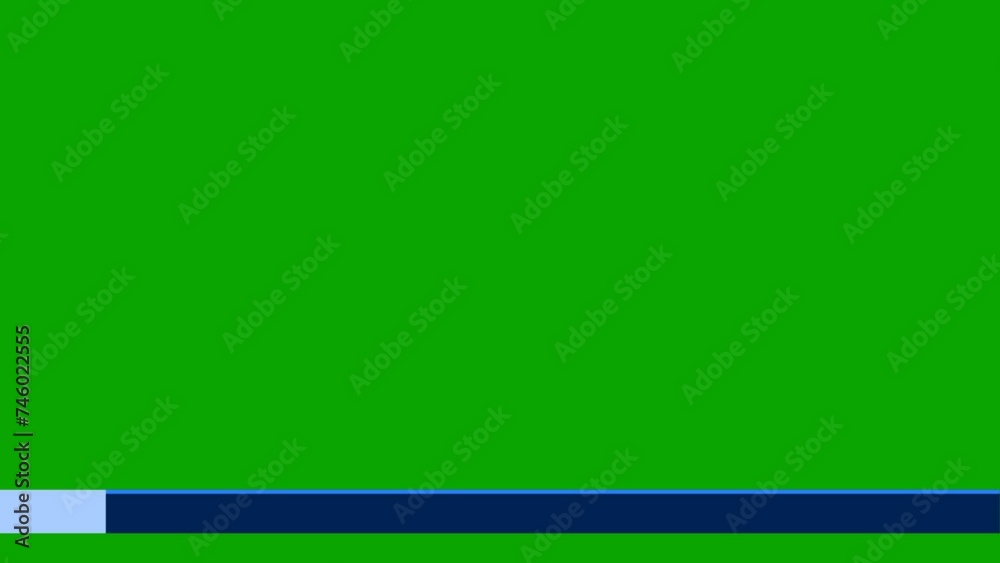 The lower third is a thin blue line on a green background concept The lower third is a thin blue line on a green background concept
