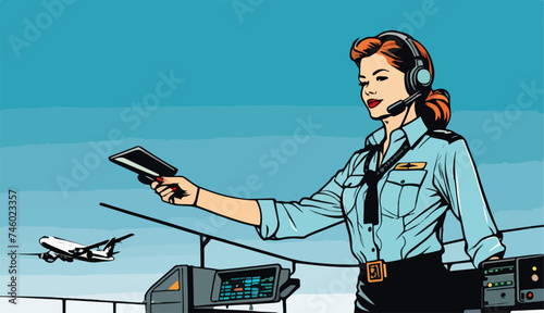 Una controladora aérea