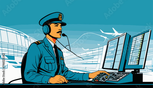 Un controlador aéreo