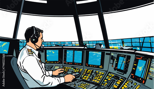 Un controlador aéreo