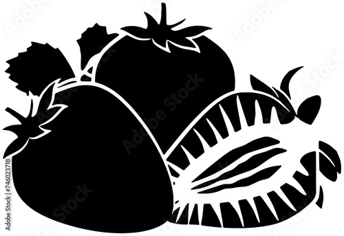 strawberry illustration plant silhouette leaf logo tree icon nature outline green natural food organic fruit garden fresh summer branch shape of food organic for vector graphic background