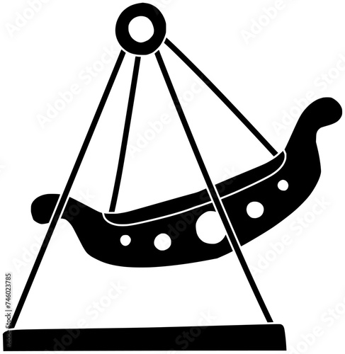 carnival illustration park silhouette boat logo amusement icon festival outline attraction swing entertainment carousel holiday wheel play ride vacation shape of entertainment carousel for vector grap