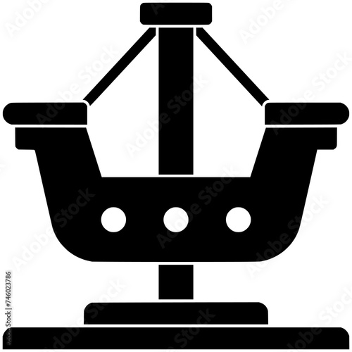 carnival illustration park silhouette boat logo amusement icon festival outline attraction swing entertainment carousel holiday wheel play ride vacation shape of entertainment carousel for vector grap