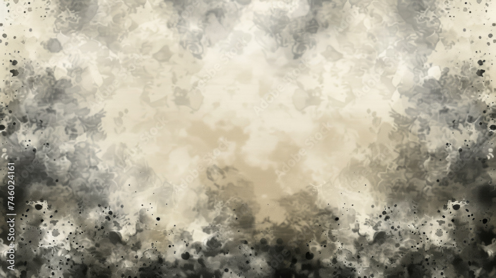 Beige & Grey Watercolor Abstract, Dark Contrast