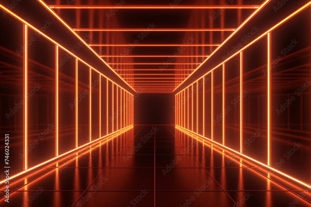 a room with red lights a room with red lights