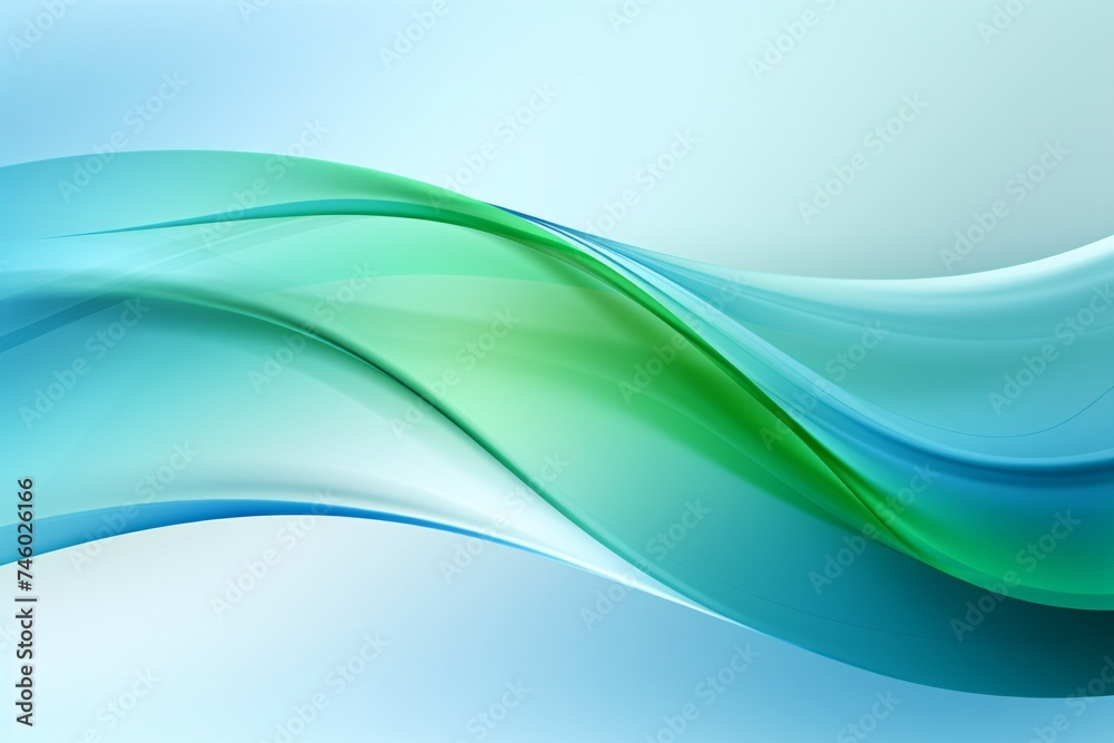 Fototapeta premium a blue and green wavy lines