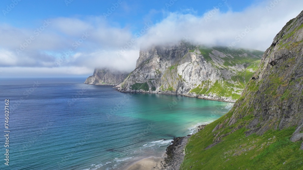 Kvalvika Beach on the Lofoten Islands, Norway Kvalvika Beach on the Lofoten Islands, Norway