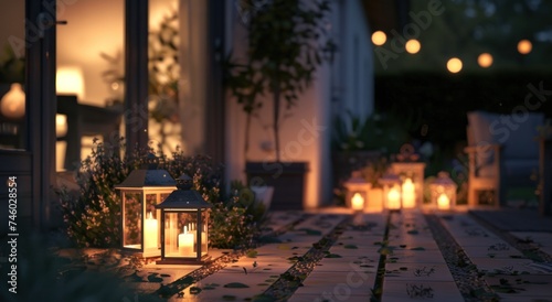 patio lighting ideas outdoor lanterns © yganko
