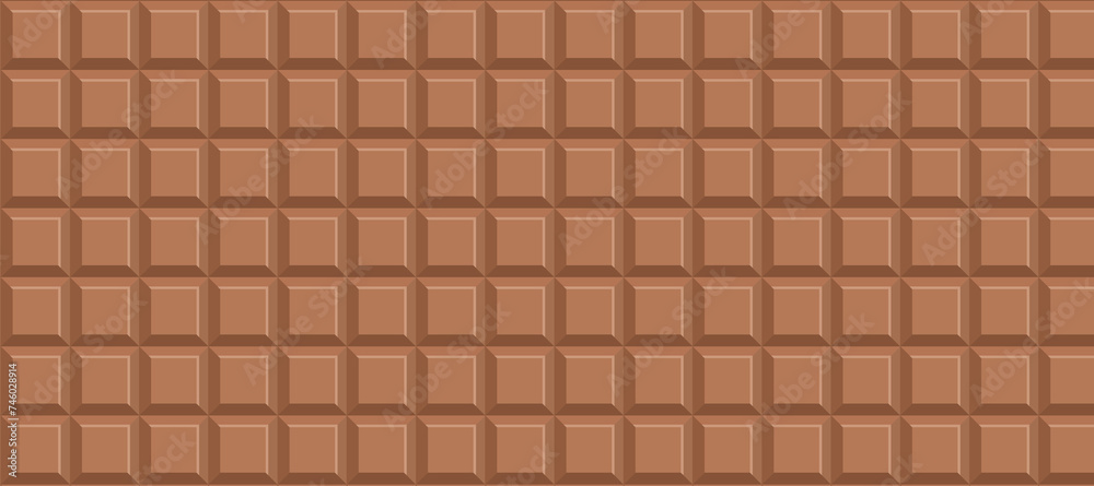 brown bar of sweet chocolate. dark icing with cubes. chocolate making concept brown bar of sweet chocolate. dark icing with cubes. chocolate making concept