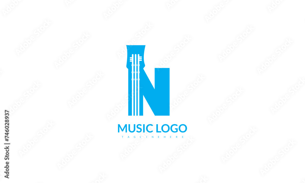 Creative Music with latter N logo design creative concept logo design. Creative Music with latter N logo design creative concept logo design.