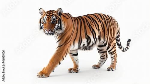 Beautiful tiger isolated on white background