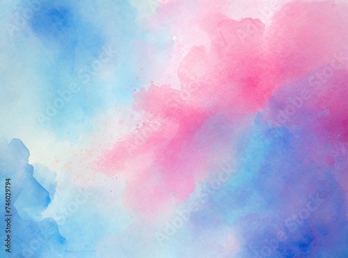 Pink and Light Blue Watercolor Illustration Design Background/Wallpaper