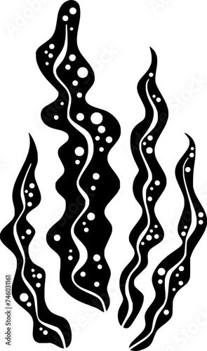 seaweed illustration marine silhouette nature logo ocean icon water outline sea green grass underwater seagrass seascape plant kelp environment shape of grass underwater for vector graphic background