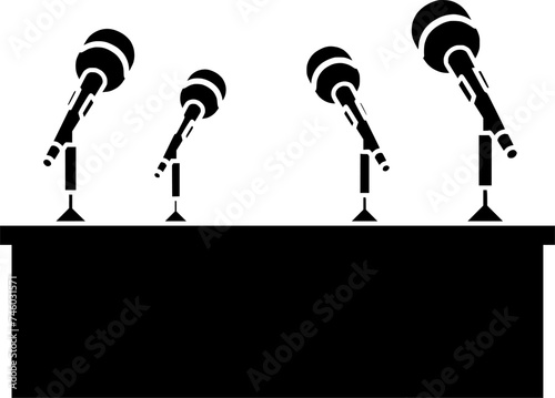 tribune illustration conference silhouette presentation logo equipment icon microphone outline lecture debate communication podium speaker speech stage speaking stand shape of communication podium for
