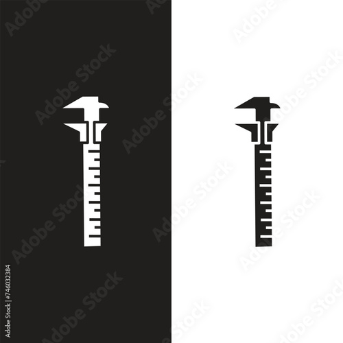 
 Link ×Title:
Dial caliper vector on white background. The caliper is normally used for measuring the thickness of materials and small amounts of movement.