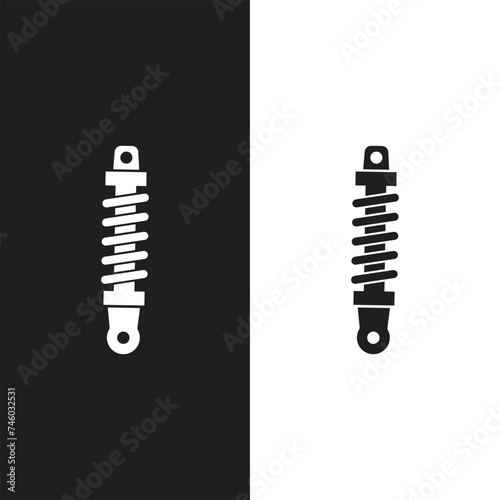 car suspension isolated icon on white background, auto service,