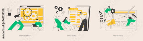 UX design abstract concept vector illustrations.