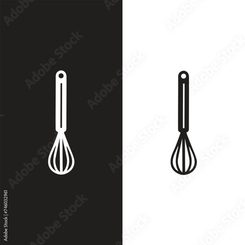 beater icon isolated in white and black colors. beater outline vector icon from kitchen collection 
