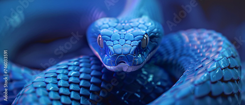  Blue viper snake