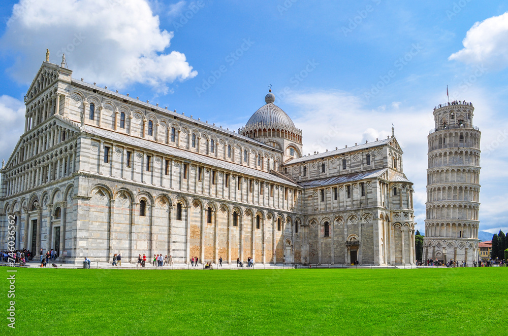 Pisa cathedral and Leaning Tower of Pisa, Italy