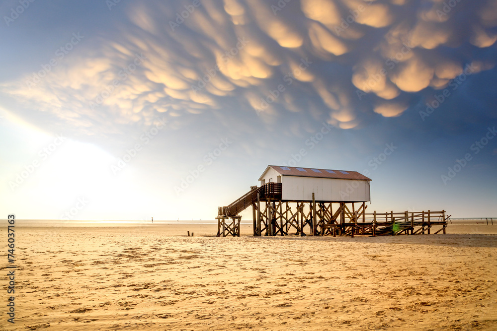 Strand von Sankt Peter Ording, Nordsee, Deutschland 