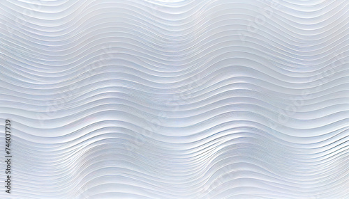 White abstract waves pattern background. AI render.