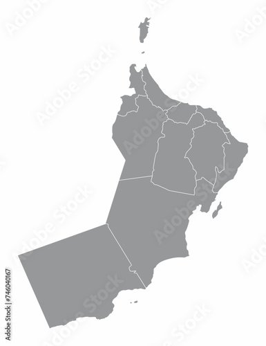 Oman administrative map photo