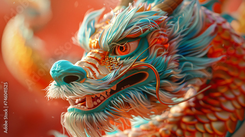 Chinese New Year illustration a Chinese dragon decoration