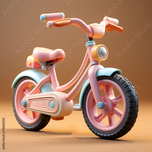 bicycle , cute bicycle r 3d render style 