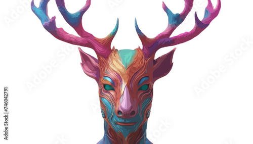 Ein farbenfrohes, fantastisches Tier - Wesen. Vectorgrafik