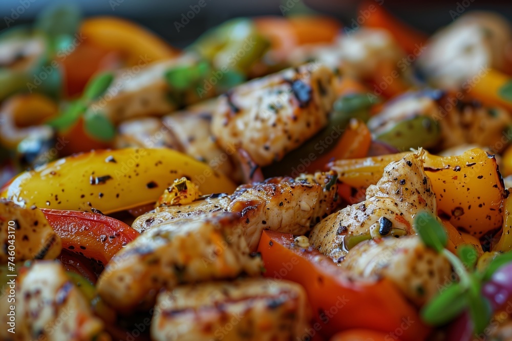 roasted chicken and vegetables on a plate