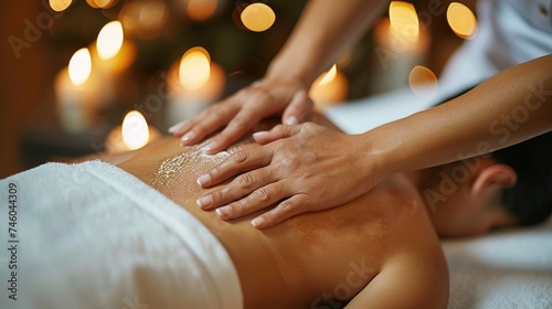 Wallpaper Mural The massage therapist's hands massage a woman in a modern spa salon. The concept of relaxation Torontodigital.ca
