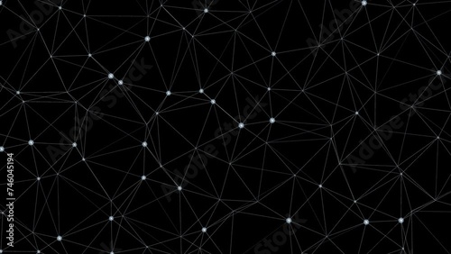 Technology abstract lines and dots connection background. Connection digital data and big data concept. Digital data visualization illustration