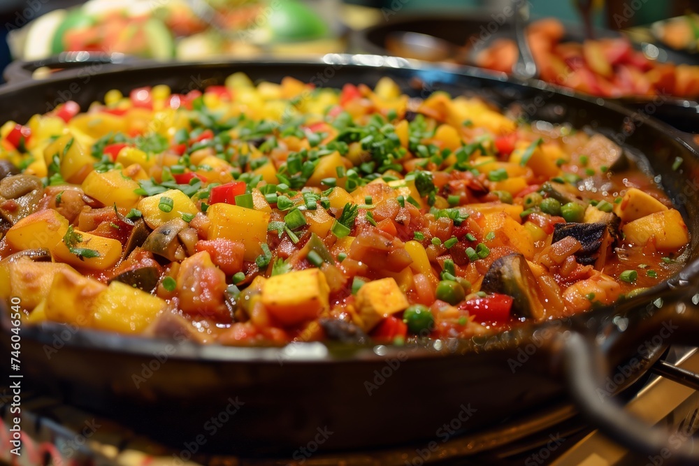 vegetables cooking in a pan vegetables cooking in a pan