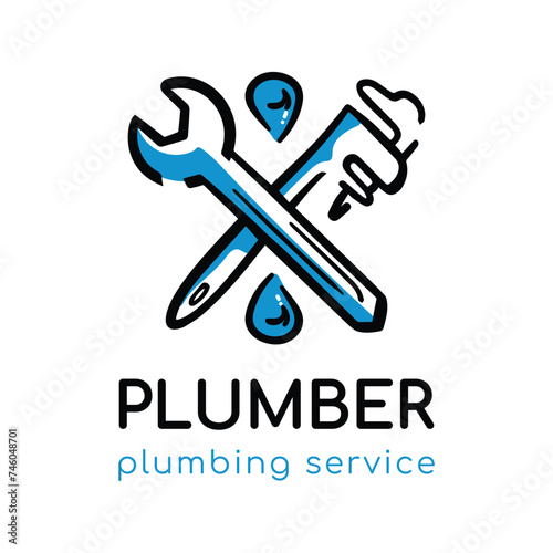 Vector logo of plumbing  plumbing services
