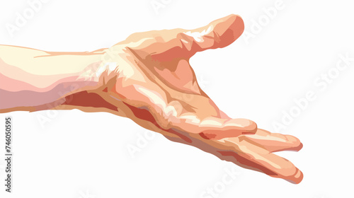 Gesture concept represented by human hand icon. Isolated photo