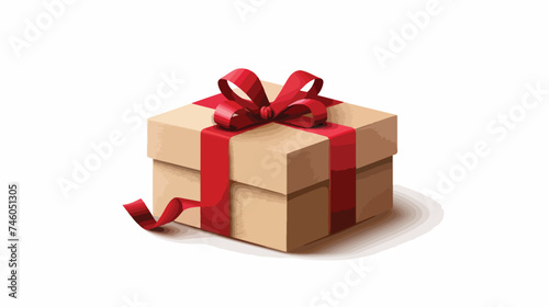 Gift box present icon isolated on white background vector © visual