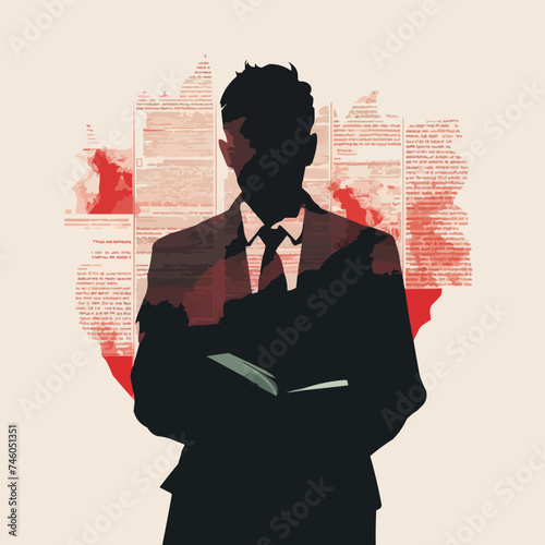 Newspaper | Minimalist and Simple Silhouette - Vector illustration